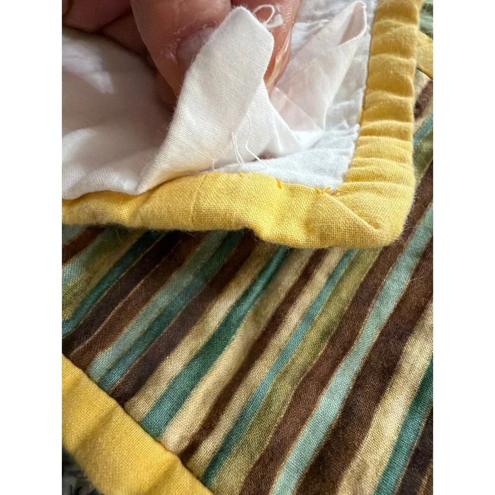 Handmade‎ Patchwork Bow Tie Quilt Multi Color Scrappy Cotton Throw Blanket